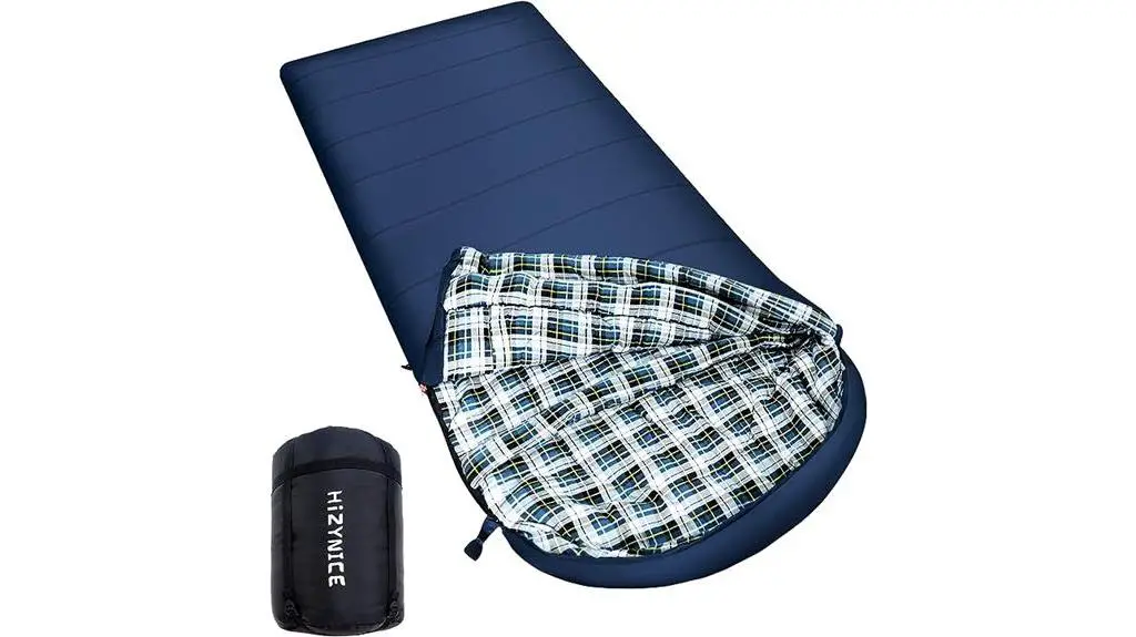 spacious and warm sleeping bag