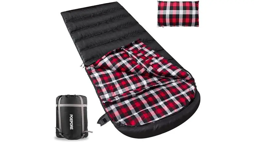 warm flannel sleeping bag